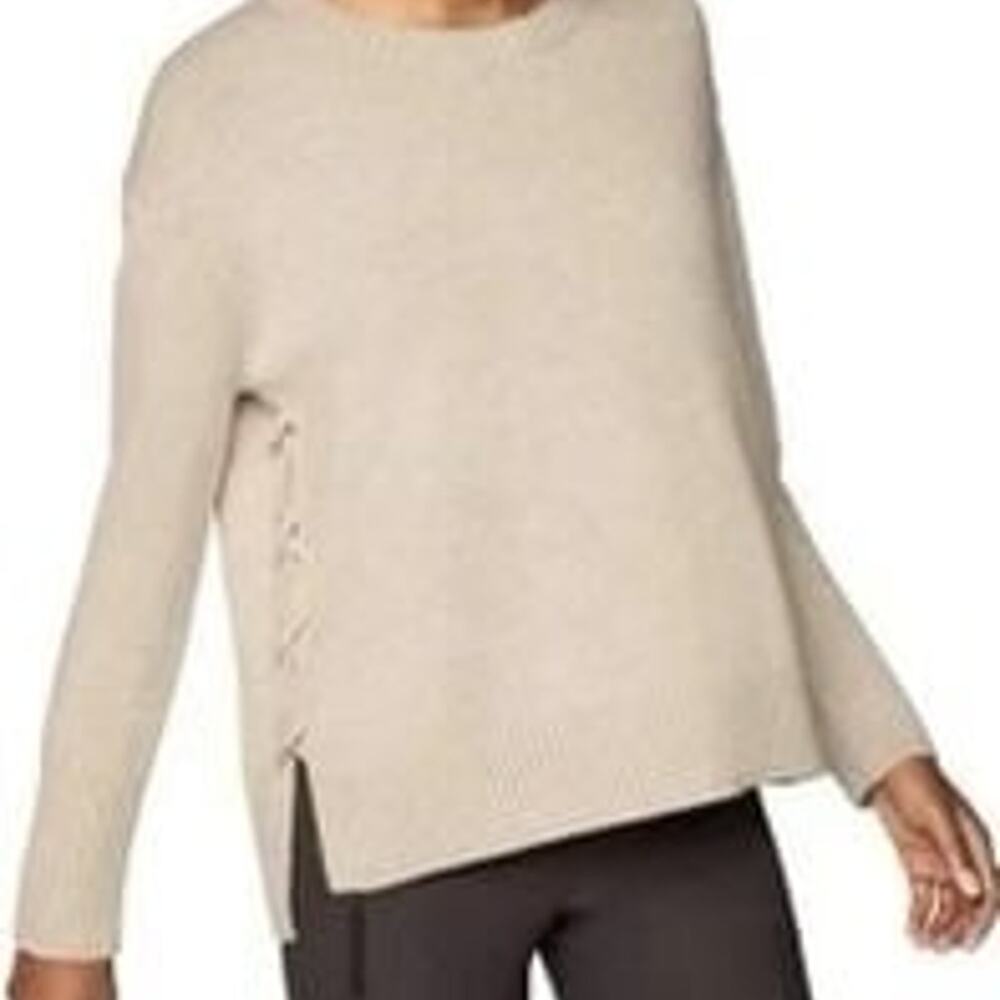 Athleta Merino Wool Nopa Side Lace Up Oversized Sweater